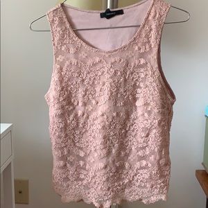 Blush pink lace top